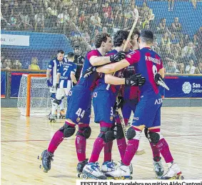  ?? ?? FESTEJOS. Barça celebra no mítico Aldo Cantoni