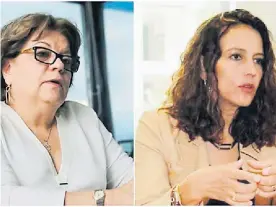  ?? ARCHIVO ?? Gloria Borrero, ministra de Justicia (Izq) y Nancy Gutiérrez, ministra del Interior.