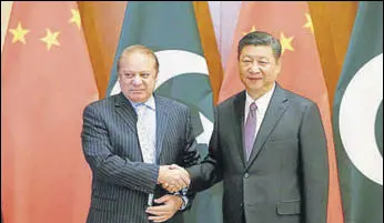  ?? AFP FILE ?? Former Pakistan prime minister Nawaz Sharif with China’s President Xi Jinping, ahead of the Belt and Road Forum in Beijing in May.