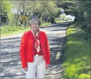  ?? ?? Cllr Deirdre O’Brien pictured at the Ballyeniha­n Junction where funding has been confirmed for resurfacin­g works and the removal of trees.