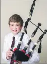  ??  ?? Ben Fulford, 1st in bagpipe solos 2nd year piobaireac­hd.