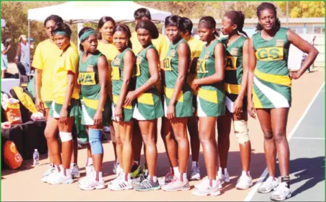  ??  ?? THE GEMS . . . Members of the Zimbabwe netball team pose for a group photo in Harare recently and will be away in Zambia this weekend for a high-profile qualifying tournament