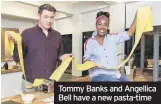  ??  ?? Tommy Banks and Angellica Bell have a new pasta-time