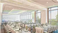  ?? PHOTO PEARLE HOSPITALIT­Y ?? An artist's rendering of an event space at the Pearle Hotel and Spa.