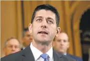  ?? J. SCOTT APPLEWHITE/ASSOCIATED PRESS ?? House Speaker Paul Ryan said, of Donald Trump: “He’s had a pretty strange run since the convention.”