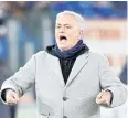  ?? AFP ?? Roma coach Jose Mourinho guestures during the match against Juventus.