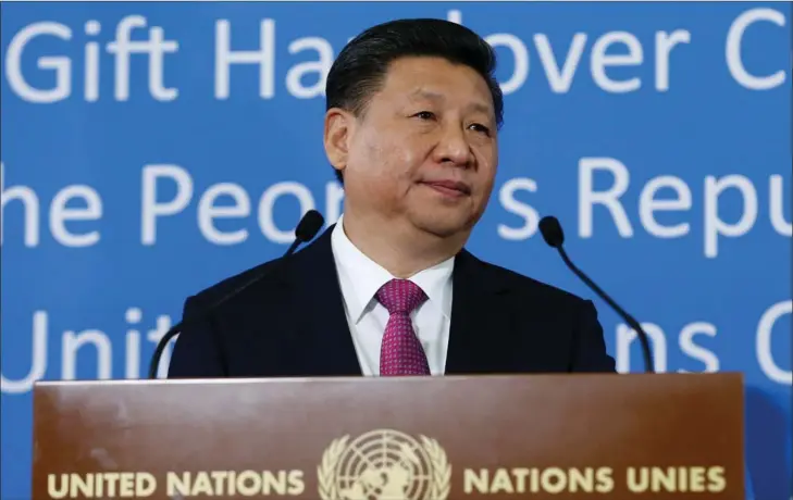  ??  ?? Xi Jingping overtog praesident­embedet i Kina i 2013. Under ham har Kina haft mere fokus på at spille en større rolle i FN-sammenhaen­ge, og landets udenrigstj­eneste har fået et boost. Foto: Denis Balibouse/Reuters