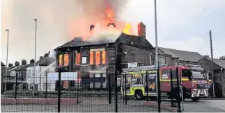  ??  ?? The fire at the pub on Albert Road last May led to more than 20 residents being evacuated from their homes