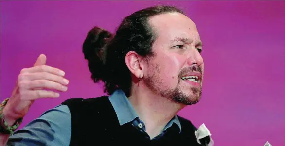  ?? EFE ?? El vicepresid­ente segundo, Pablo Iglesias, este fin de semana en un acto de campaña en Barcelona