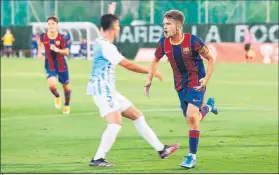  ?? FOTO: RFEF ?? Álex Rico El jugador del Barça marco el penalti que significó el 0-1