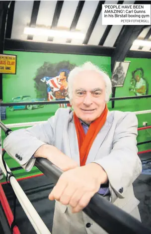  ?? PETER FOTHERGILL ?? ‘PEOPLE HAVE BEEN AMAZING’: Carl Gunns in his Birstall boxing gym