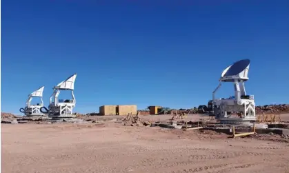  ?? Photograph: SO project/PA ?? The Simons Observator­y, high above the Atacama Desert in Chile.