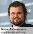  ?? FOTO: AUDE GUERRUCCI/REUTERS ?? Magnus Carlsen se ne da.