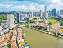  ?? ?? For 14 days, a view of downtown Singapore was the only window to the wider world for Michelle and her family