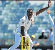  ?? Picture: EPA ?? FAF’S FAVOURITE: South African bowler Kagiso Rabada reacts after dismissing Australian batsman Mitchell Marsh on day five of the first test against Australia