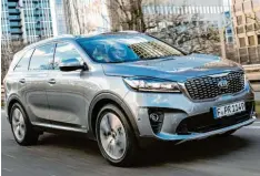  ??  ?? Großer SUV zum nicht ganz so großen Preis: Der Kia Sorento kostet in etwa halb so viel wie so mancher Edel-Konkurrent.