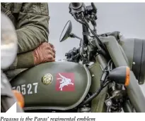  ??  ?? Pegasus is the Paras’ regimental emblem