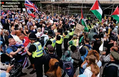 Protesters clash over asylum seeker hotels | Sunday Sun | PressReade­r