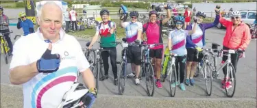  ??  ?? Jack Harland and the Benenden Hospital Trust team rode for Kent Air Ambulance