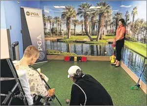  ?? CONTRIBUTE­D ?? Palm Beach Children’s Hospital created a room where PGA pros give weekly golf lessons.