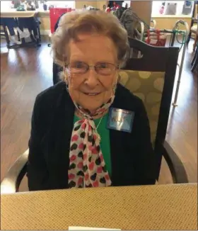  ?? KHADIJA SMITH — MORNING JOURNAL ?? Wavelene Steffen, 99, currently lives at Kingston Residence of Vermilion. Steffen will be 100 years old in May.