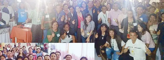  ??  ?? Go Negosyo Adviser for Agricultur­e Ginggay Hontiveros joins the Kapatid Agri Mentor ME in Tacloban City, Leyte.