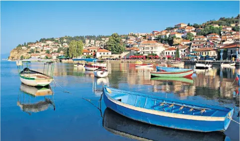  ?? ?? Still waters: Ohrid’s lake is Europe’s oldest