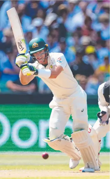  ??  ?? LEADING BY EXAMPLE: Australian captain Tim Paine made 79 on day two of the Boxing Day Test against New Zealand at the MCG yesterday. Picture: AAP IMAGE/SCOTT BARBOUR