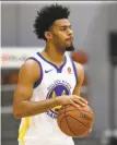  ?? Michael Macor / The Chronicle ?? Warriors guard Quinn Cook, known as a three-point shooter, has not shot the long ball well lately.