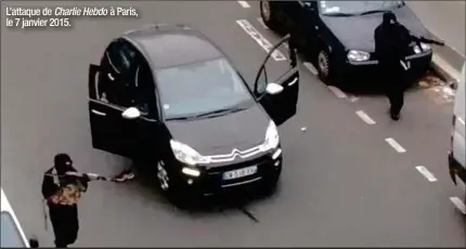  ??  ?? L’attaque de Charlie Hebdo à Paris, le 7 janvier 2015.