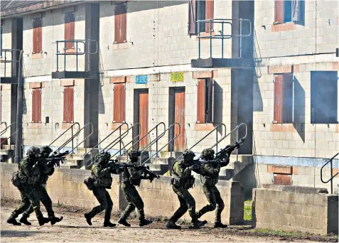  ??  ?? Exercise Joint Warrior, involving nearly 12,000 military personnel from 17 nations, culminated with a live exercise visitor day at Salisbury Plain training area yesterday