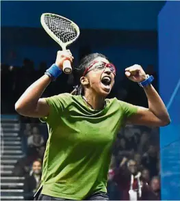  ??  ?? Make us proud: S. Sivasangar­i is the only Malaysian woman to compete at the British Open championsh­ips.