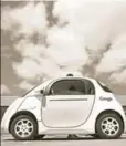  ?? AP ?? Google's new selfdrivin­g prototype car, n Mountain View, California