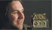  ??  ?? Dr Martin Goldberg, curator at National Museums Scotland, with one of the National Museum’s most treasured objects, the Monymusk Reliquary, which will be part of the next major research project in partnershi­p with The Glenmorang­ie Company.