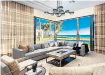  ?? PHOTOS: DOUGLAS ELLIMAN REAL ESTATE/COURTESY ?? The transition­al-style house features five bedrooms, a chef ’s kitchen, elevator, club room with built-in bar and wine cellar, and a secondfloo­r grand master wing.