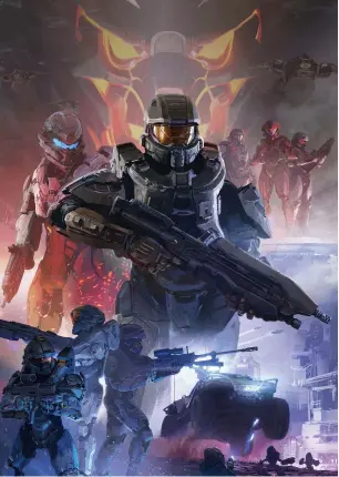  ??  ?? Perfectly composed “This image was done near the ship date of Halo 5: Guardians as a magazine cover proposal. It was tricky because there were so many compositio­nal elements going on.”