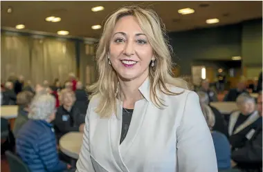  ?? KAVINDA HERATH/STUFF ?? Invercargi­ll MP Sarah Dowie hosted a farewell morning tea for about 150 National Party faithful yesterday. After two terms in Parliament, Dowie is not standing at the September general election, having decided instead to enter the private sector.