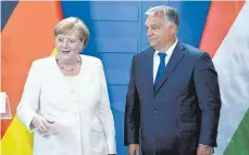  ?? FOTO: DPA ?? Angela Merkel und Viktor Orbán in Sopron.