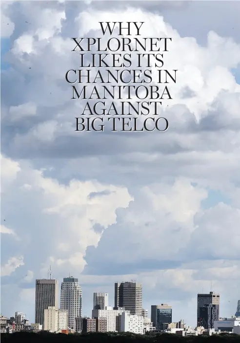  ?? BRIAN DONOGH / POSTMEDIA NEWS ?? Winnipeg is one of two cities in Manitoba — the other is Brandon — where Xplornet will launch its services.