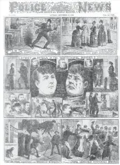  ??  ?? Coverage of the Ripper murders, Illustrate­d Police News, 22 September 1888
