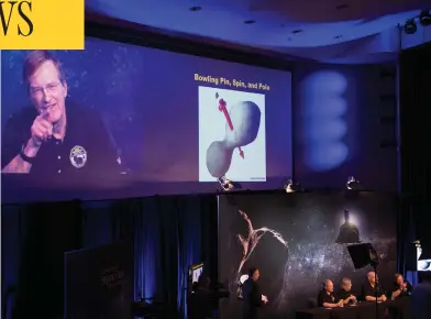  ?? BILL INGALLS/NASA VIA THE ASSOCIATED PRESS ?? Hal Weaver, of the Johns Hopkins University Applied Physics Lab, speaks about data received on Tuesday from the New Horizons spacecraft after its flyby of Ultima Thule, the most distant exploratio­n of another world.