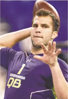  ?? BRIAN SPURLOCK, USA TODAY SPORTS ?? Quarterbac­k Blake Bortles has seen his draft stock skyrocket.