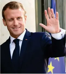  ??  ?? Fishing row: French leader Emmanuel Macron