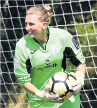  ??  ?? ■ Loughborou­gh Foxes goalkeeper Amy Burle. Picture by Andy Smith