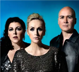  ??  ?? Making noises: the Human League’s Joanne Catherall, Susan Ann Sulley and Phil Oakey.