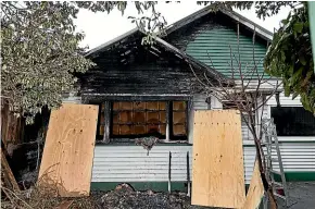  ?? LISA BURD/STUFF ?? The June 2021 fire at a St Aubyn St home in New Plymouth was set by Donald Parker, who pleaded guilty to arson and burglary yesterday.