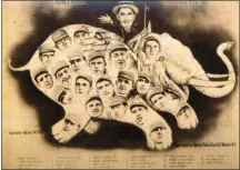  ?? CHRIS LILLSTRUNG — THE NEWS-HERALD ?? A postcard honoring the World Series champion Athletics in 1910is shown, including Tommy Atkins, marked as No. 21 in the lower righthand corner.