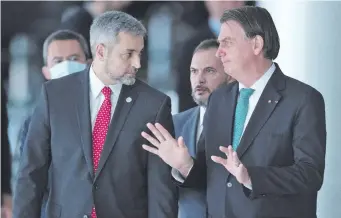  ?? ?? El encuentro entre Mario Abdo Benítez y Jair Bolsonaro, en Brasilia, en noviembre de 2021.