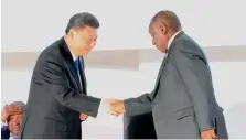  ?? Picture: Karen Sandison/African News Agency (ANA) ?? ALLIES: President of People’s Republic of China Xi Jinping and his South African counterpar­t President Cyril Ramaphosa at the BRICS summit where they addressed delegates.