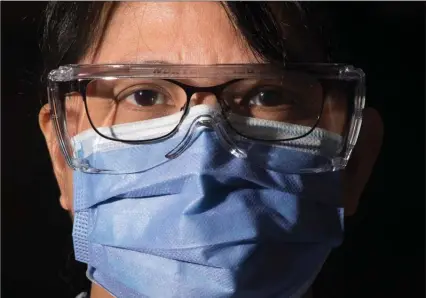  ?? The Canadian Press ?? Registered nurse Maria Alonzo is photograph­ed at St. Paul’s hospital in downtown Vancouver on April 2.